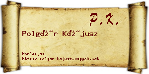Polgár Kájusz névjegykártya